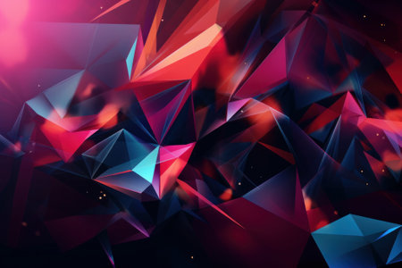 Abstract polygonal background. Triangular low poly style. 3D renderingの素材