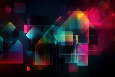 Abstract background with geometric shapes. Colourful styleの素材