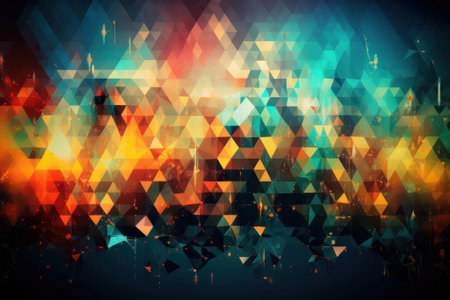 Abstract polygonal background. Futuristic technology style. Digital illustration, Generative Aiの素材
