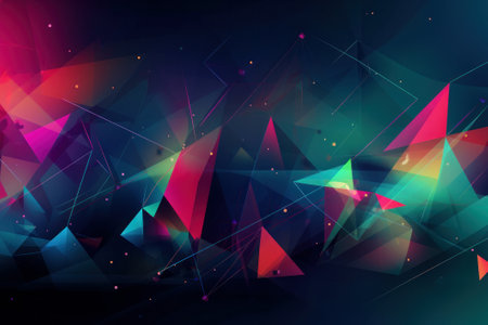 Abstract polygonal background. Futuristic technology style. Digital illustration.の素材