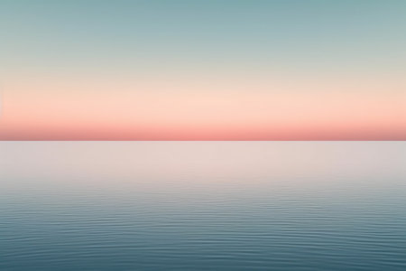 Beautiful sunset over the sea. Landscape with sea and sky.の素材