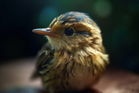 Close up of a cute little bird in a cage. Selective focus.の素材