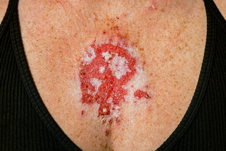 Superficial basal cell carcinoma reacting to imiquimod cream medication after consistent treatment...