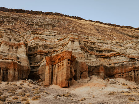Horizontal photo of Red Rock Canyon State Recreation Area in Californiaの写真素材