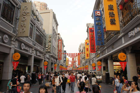 Crowd of people in a streetのeditorial素材