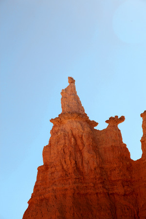 View of Queen Victoria Hoodoo in Bryce Canyon National Parkの写真素材