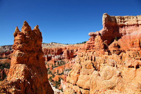 Red rock formations of Bryce Canyon National Parkの写真素材