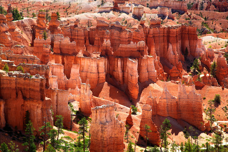 Striped Hoodoo landscape of Bryce Canyon National Parkの写真素材