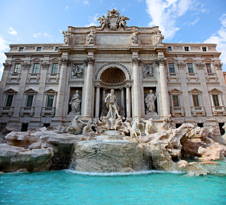 Famous Trevi Fountain in Rome Italyのeditorial素材