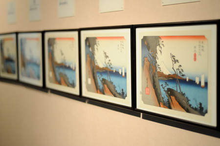 Processing Pictures of Tokaido Fuji Artwork. Tokaido Hiroshige Museum is located in Shizuoka, Japan. This museum is mainly about Edo era Japanese culture.のeditorial素材