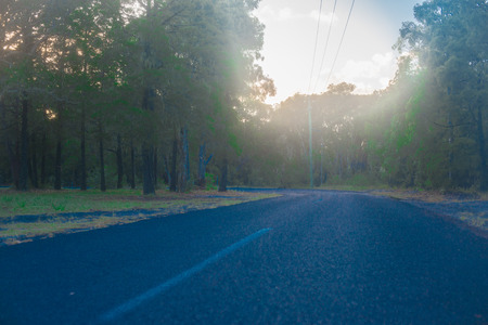 Road taken nearby Brisbane city in Queensland, Australia. Australia is a continent located in the south part of the earth.の写真素材