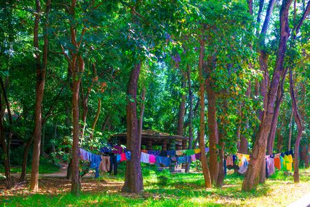 Thai daily life in Bangkok, Thailand. Thailand is known as a country with a smile.の写真素材