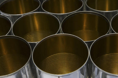 group of cans ready for recycleの写真素材