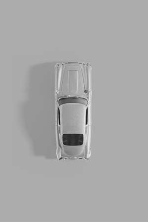 Model Sports Car 0n a Grey Backgroundの写真素材