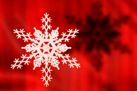 Christmas concept Snow Flake with shadow in the backgroundの写真素材