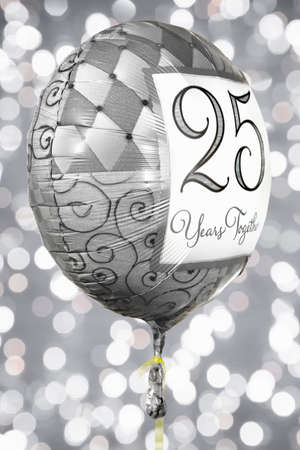 25 years wedding anniversary balloonの写真素材