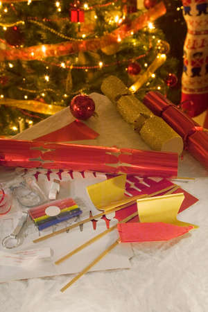 Christmas cracker making kitの写真素材