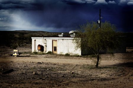 Old Station in the Desertの写真素材