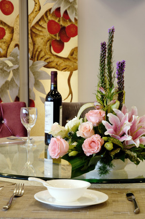 Hotel dining tableのeditorial素材