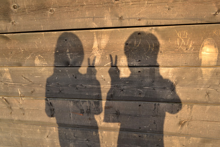 Couples shadowの写真素材