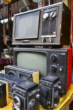 Black and white televisionのeditorial素材
