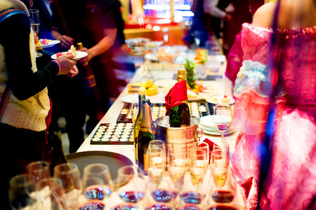 Snacks and drinks at the partyの写真素材