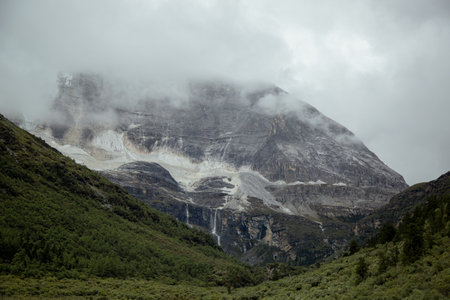 Daocheng Yading Scenic Area, Ganzi Tibetan Autonomous Prefecture, Sichuan, China, a magnificent...