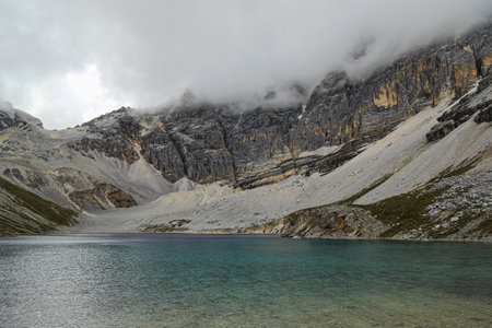 Daocheng Yading Scenic Area, Ganzi Tibetan Autonomous Prefecture, Sichuan, China, with magnificent...