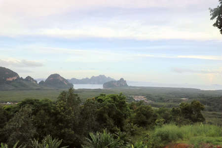 Phang Nga Bay Thailand Seascape Big Mountain
