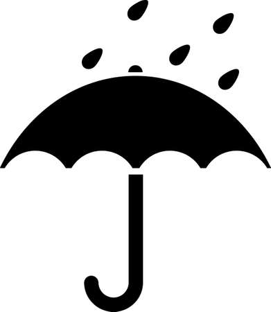 umbrella and rain iconのイラスト素材