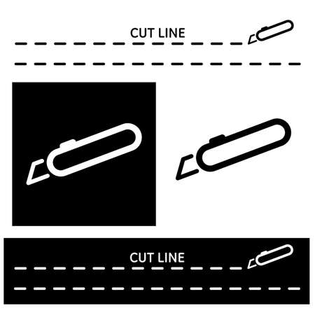 cut line iconのイラスト素材