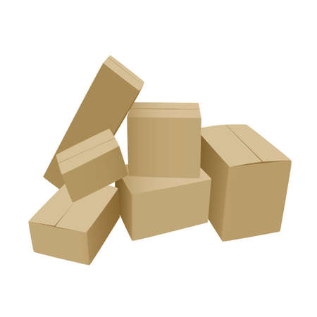 carton box graphicのイラスト素材