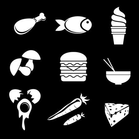 food icon setのイラスト素材
