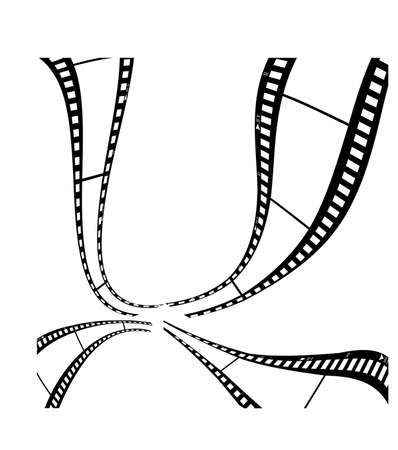 Movie Film clip artのイラスト素材