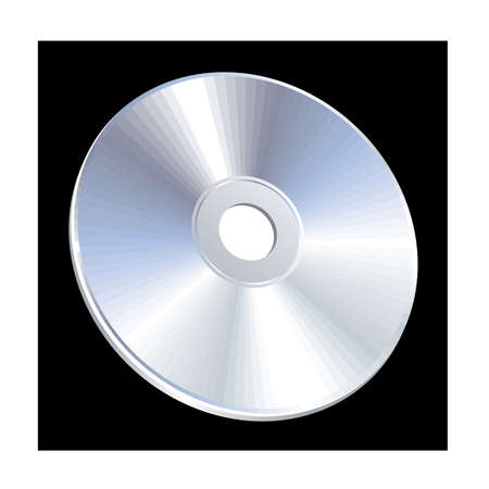 disc isolated on blackのイラスト素材