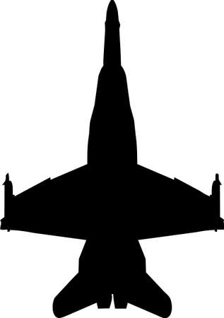 silhouette of a fighter aircraftのイラスト素材