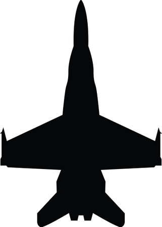 silhouette of a fighter aircraftのイラスト素材