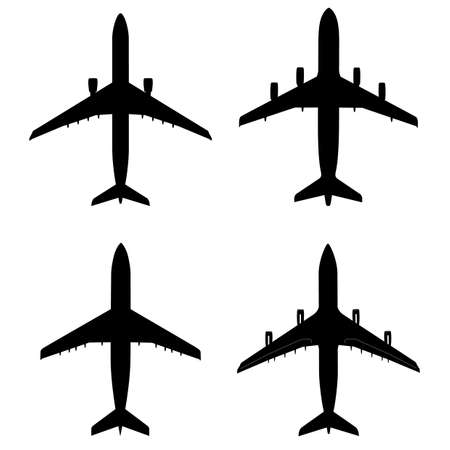 silhouette of a airplaneのイラスト素材