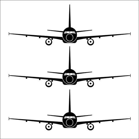 silhouette of a airplaneのイラスト素材