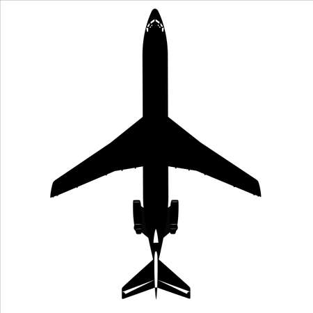 silhouette of a airplaneのイラスト素材