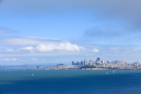 the landscape of San Francisco in a clear day
