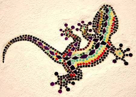 gecko mosaicの写真素材