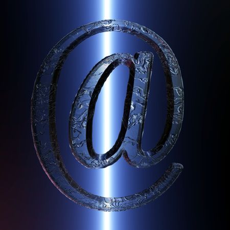 An illustration of an icy at sign.の写真素材