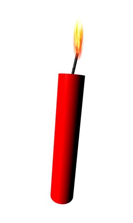 Illustration of a stick of dynamite.の写真素材