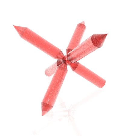 Here is a tetrahedron components rendered in different shades and textures of glass. They also look like the jacks a child would play with.の写真素材