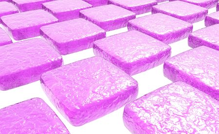 Illustration of gummy grape candy squares on white.の写真素材