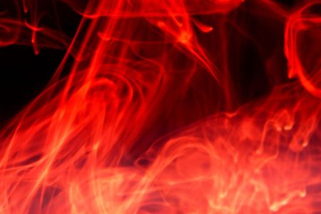 Illustration of dancing flames on a black background.の写真素材