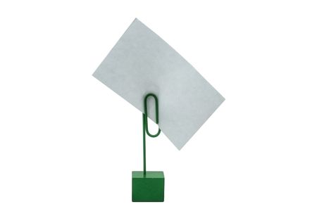 A card holder holding a blank index card.の写真素材