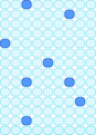 Illustration of blue tiles with random darker blue tiles.の写真素材