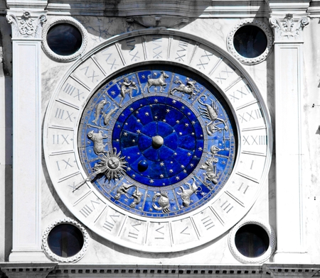 The celestial clock at Piazza San Marco in Venice.のeditorial素材